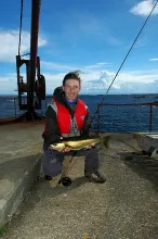 User submitted picture: Alex with codfish..pure f...